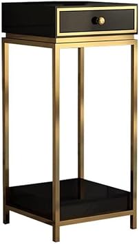 Bonsai Base Modern Stainless Steel Light Luxury Flower Stand, Household Living Room with Drawer Bonsai Base Display StandMedium