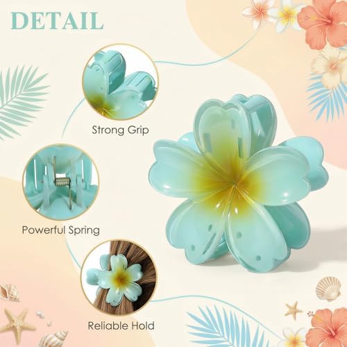 SMKSL 6 Pcs Flower Hair Claw Clips for Women & Girls Hawaiian Styles Hair Accessories — view 3