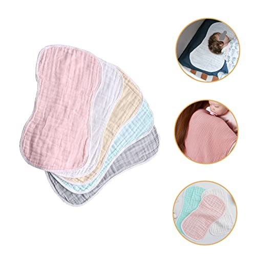 Wakauto 5pcs Baby Burping Cloths for Newborns Ultra Absorbent Cotton Burp Cloths Soft and Comfortable for Feeding and Spit-Up Infants and New Parents3