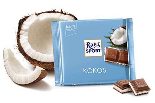 RITTER SPORT Kokos, 100 g, Vollmilchschokolade gefüllt mit köstlicher Kokos-Creme & knusprigen Kokosraspeln… – Bild 3
