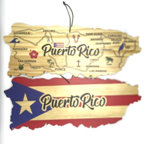 Tabla de cortar de madera con diseño Puerto Rico miniatura 5