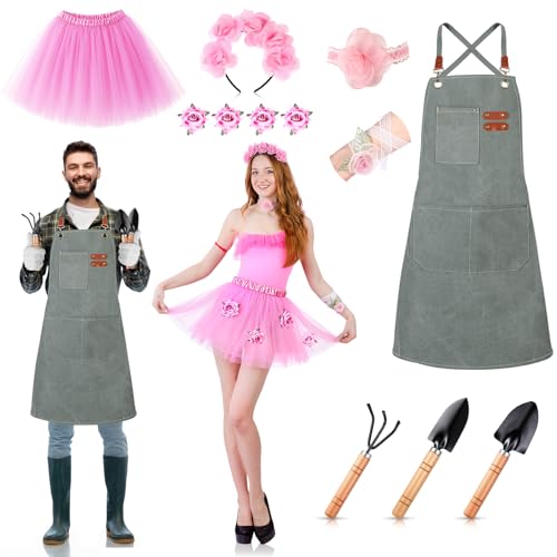 2 Set Rose and Gardener Halloween Couple Costume Roses Headband