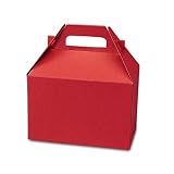 Paper Mart Red Large Gable Boxes 9 X 6 X 6 | Quantity: 10