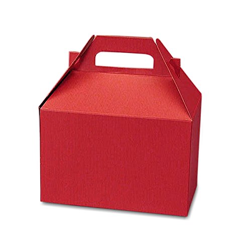Paper Mart Red Large Gable Boxes 9 X 6 X 6 | Quantity: 10 #TOP19