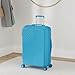 DK Luggage 24" Medium Hard Shell Polypropylene PP Suitcase 4 Wheel Spinner Luggage PP20 Blue