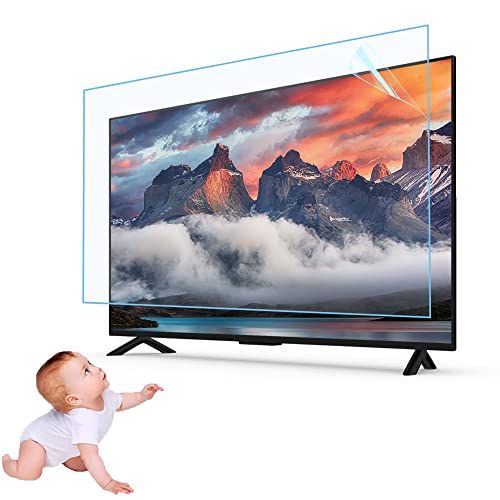 Protector De Pantalla TV 32 a 75 Pulgadas Anti Luz Azul, Reduce El Deslumbramiento/Anti UV/Película Antiarañazos, Superficie Mate Antipolvo Y Antihuellas, Alivia La Fatiga Ocular / 32in704x395mm