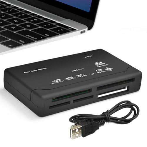 Lector de tarjetas USB – Adaptador de memoria delgado 6 en 1, herramienta de transferencia de datos rápida, accesorio de almacenamiento multipuerto duradero, dispositivo portátil compacto | Adaptador