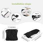 Handwärmer Kinderwagen Kinderwagenmuff Universalgröße Wasserdicht Baby Stroller Hand muff Kinderwagen Zubehör Winter Handschuhe Kinderwagen für Kinderwagen Buggy,Radanhänger(Schwarz)