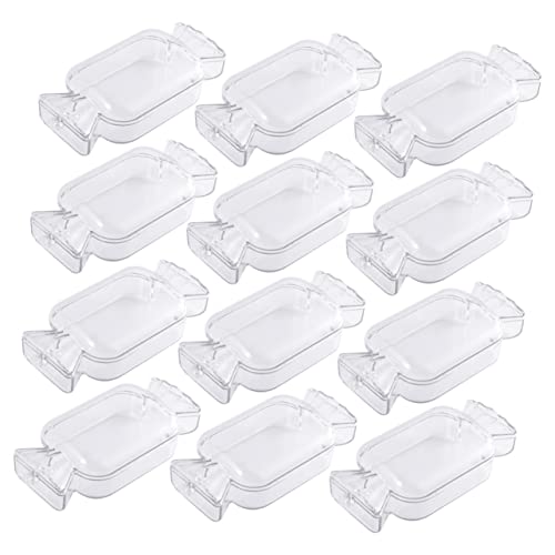 Gadpiparty 12Pcs Party Candy Box Hard Plastic Candy Box Christmas Gift Box Halloween Candy Box Candy Gift Box Decorative Gift Box Clear Container Birthday Candy Containers Snack Serving Tray #TOP24