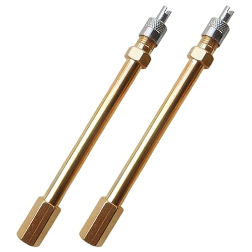 Xiciki 2 Pièces Extension de Valve Anti-Retour de 10 cm avec Démonte, Air Pneu Valve Extension, Rallonge de Valve pour Pneu de Autos, Trottinettes, Camions, Vélos