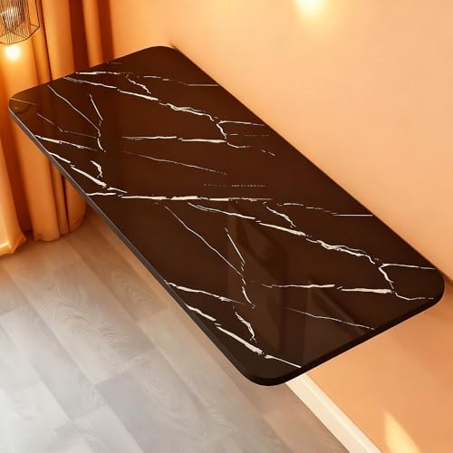 Table murale pliante pour studio étroit, bureau suspendu noir rabattable - 2
