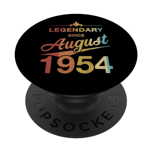 70 cumpleaños Nacido en Agosto de 1954 Vintage 70 años PopSockets PopGrip Intercambiable