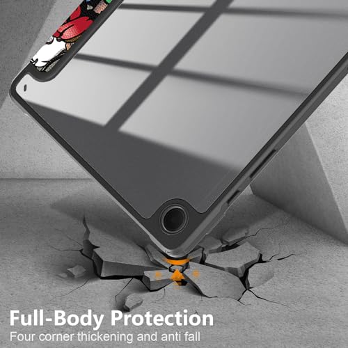 Coque pour Samsung Galaxy Tab A9+ antichoc graffiti transparente