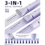 Ufree Bikini Trimmer Electric Razors for Women, Rechargeable Pubic Body Hair Trimmer Electric Shaver for Legs Body Hair, Bikini Shaver IPX7 Waterproof, Gifts for Women, Purple - Image 2