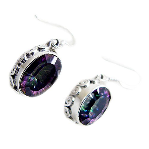 Boucles d'oreilles mystic quartz argent légères anti irritation oreille
