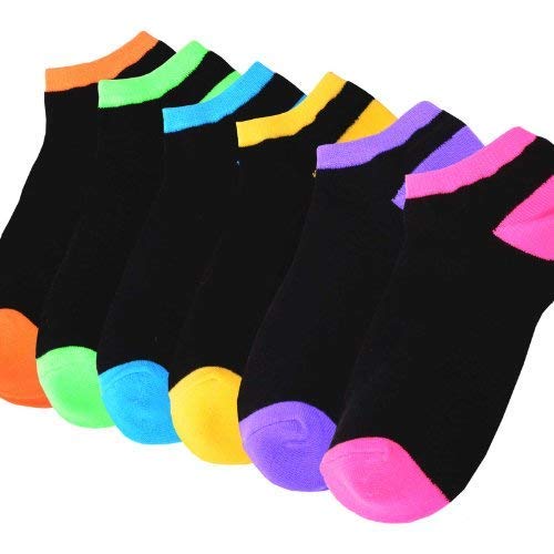 Cute Colorful Low Cut Ankle Socks for Women Girls 9-11 Cotton Acrylic Novelty 6 Pairs Socks Gift for Her School4