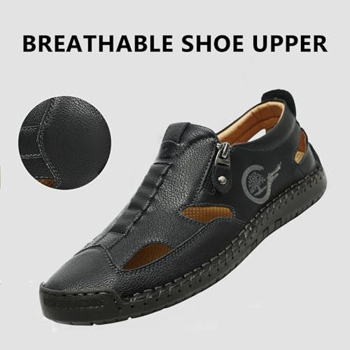 Men's Closed Toe Sandals Casual Walking Outdoor Beach Flat Sandals Outdoor Summer Shoes for Driving & Walking3