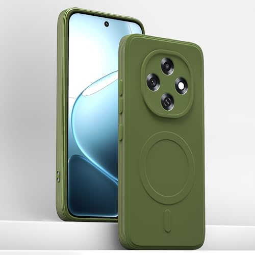 Image of Pikkme Back Cover for Oppo F31 Pro 5G Soft Matte Silicone Mag-Safe Design (Mag-Safe Not Support) Camera Protection | Slim Fit Bumper Cover (Light Green)