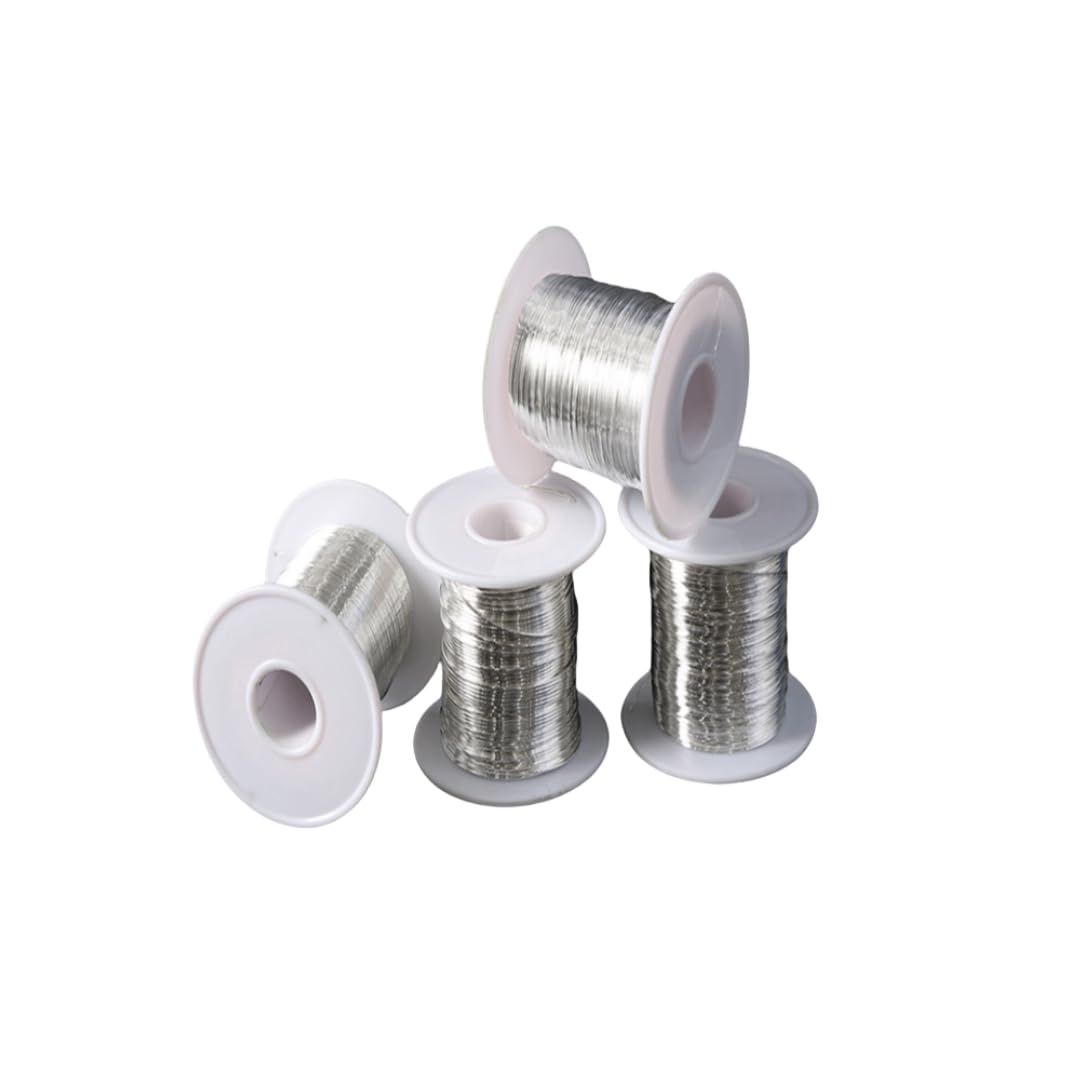 9999 Silver Wire, Research Silver Thread, Silver Wire for Experiments, Conductive Silver Wire, Scientific Silver Thread (1, Diameter 0.4mm, 1m (39.4inch) Length)