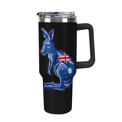 Taza de viaje de 40 oz con diseño australiano para coche, ideal para café y té
