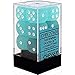 Chessex CHX27605 Dice-Frosted: 12D6 Teal/White Set