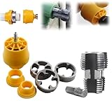 Electric Drill Compatible PVC Pipe Threader Kit with Various Die Sizes, PVC Thread Maker Tool for Electric Drill, PVC Thread Maker Tool, PVC Pipe Threader with 3 Dies, 1/2", 3/4", 1"