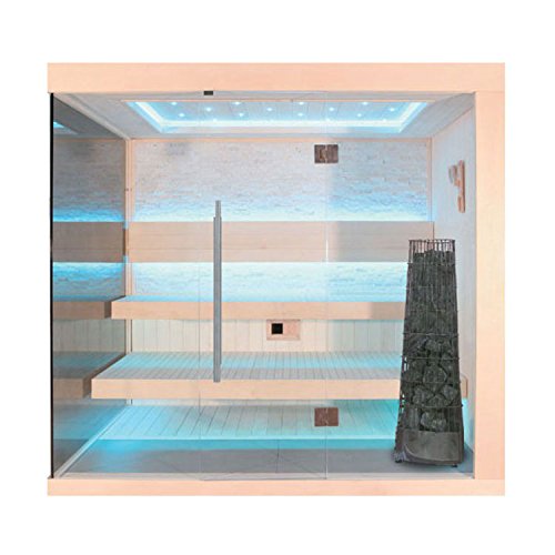 Preisvergleich Produktbild AWT Sauna E1245C Pappelholz / 180x180 / 9kW Kivi