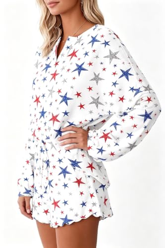 Image of Roshop Halloween Pajama Women's Pumpkin Matching Top & Shorts Loungewear Set
