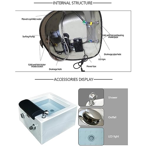 Bañera de pies acrílica con masaje y control de temperatura miniatura 6