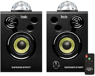 Hercules DJSpeaker 32 Party | 15-Watt RMS monitor speakers with tempo-synced light show