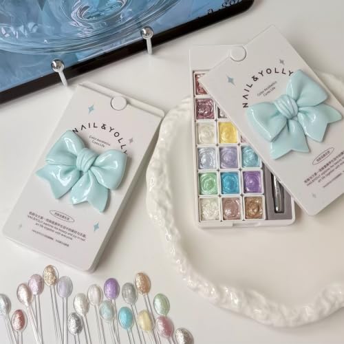 MsCalido NAIL&YOLLY 18-Color Dopamine Patting Gel Set,UV/LED Gradient Blooming Nail