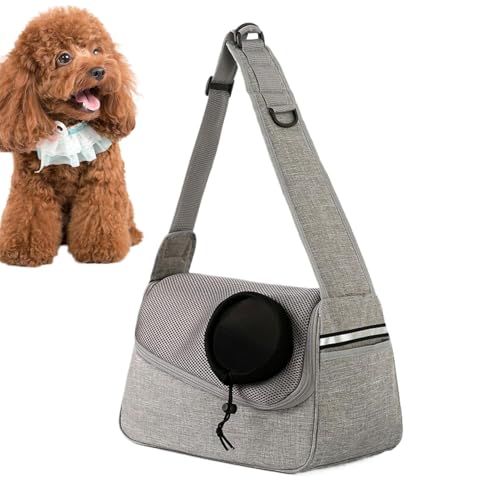 Transportín de tela transpirable para gatos y perros pequeños con bolsillo 2