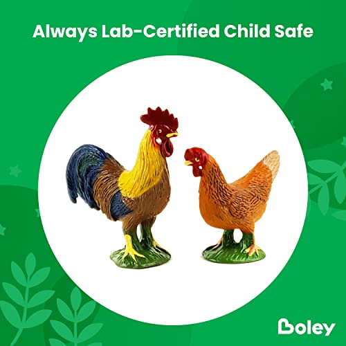 Boley Farm Animal Figurines - 15 Piece Playset Of Small Realistic Plastic Assorted Farm Animals For Toddlers And Kids #TOP3
