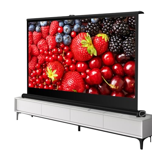 Schermo Di Proiezione Da Tavolo Formato 16:9/4:3, Può Essere Facilmente Arrotolato, Schermo Di Proiezione Portatile A Rullo, Grandangolo Di 160 Gradi, Schermo Cinematografico per Esterni(4:3,50)