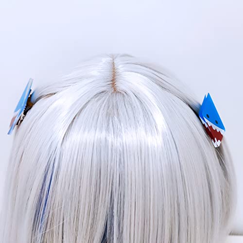 Pinza de cabello Anime Shark Girl azul miniatura 3