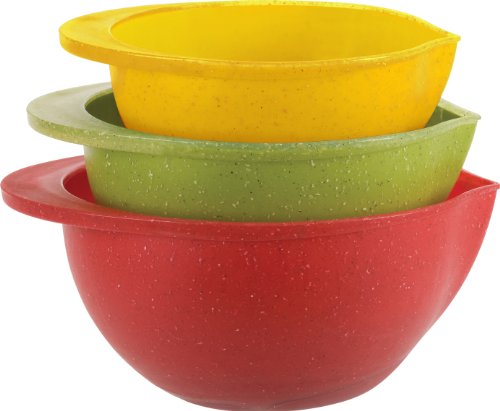 Trudeau Maison Set of 3 Mixing Bowls, Multicolor