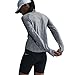 Nike Women's Swift Dri-FIT Ultraviolet 1/4-Zip Running Top, Smoke Grey/Heather/Reflective Silver