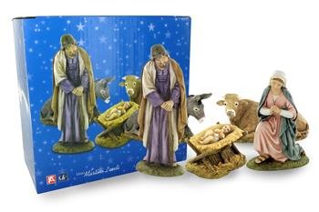 Ferrari & Arrighetti Statuina Presepe Pastorella Con Brocca - Martino Landi, Altezza 10 Cm, Resina Dipinta A Mano