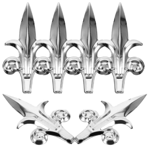 SHINEOFI Puntali per Recinzione da Giardino 6 Pezzi Decorazioni per Cancelli Esterni in Stile Europeo Terminali per Pali di Recinzione per Cortili e Fattorie Accessori per Recinzioni