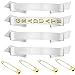 Timnod 4 Pack Premium White Blank Satin Sash, Plain Sash, Pageant sash, DIY Sash for Party Decorations, Wedding,Halloween, etc (4 Pins Included) (White)