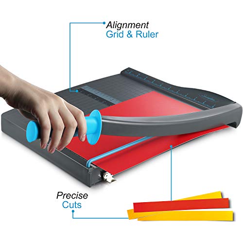 Swingline Guillotine Paper Cutter Heavy Duty, 12 Inch Paper Cutting Board with Guard Rail, Blade