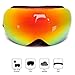 Sunglasses Luxe Blaze Snow Goggles for Winter Skiing Snowboard with Protective case and Microfiber Bag. One Size fits All. (Red/Black)