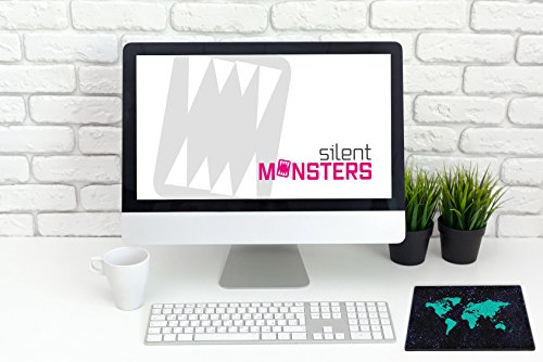 Tappetino Mouse 24 x 20 cm piccolo, Mondo verde, con Bordo Cucito, Durevoli, antiscivolo e silenzioso, gioco, ufficio, casa, lavabile, arrotolabile, Tappetini per il Gaming Mousepad - Mousepad - Immagine 1