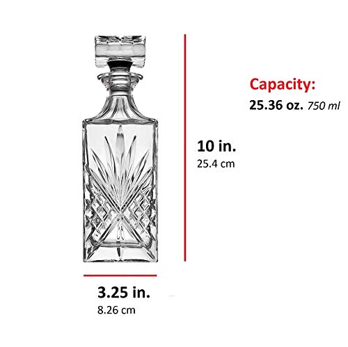 James Scott Crystal Decanter for Whiskey, Liquor and Bourbon - 25 Oz. | Irish Cut design | Gift Box - Thumbnail 6