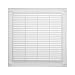 ECOPRO VENT / 10'' x 10'' Inch Opening Measurement / White Square Air Vent Cover Grille with Protective Mesh - Plastic Register Cover Indoor Outdoor Soffit Vent Cover - 12 x 12 Inch Outer Measurement