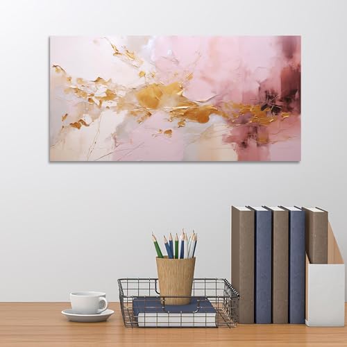 Tableau mural encadré 80x164cm : impression sur toile marbre abstrait - 4
