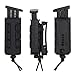 TACNEX Pistol Mag Holder w/Belt MOLLE Rotatable Adjustable Clip 9mm Magazine Holster OWB Mag Pouch fit 2 1/4