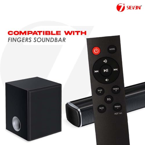 7SEVEN® Compatible with Fingers Soundbar Remote Control Suitable for Octane-100 Soundbar Model Subwoofer Music System Match Key by Key Exactly with Existing Original Remote Controller 2 41a7G8JCRvL