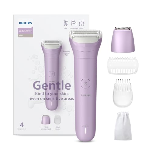 Philips Cordless Wet & Dry Lady Shaver and Trimmer Legs Arm Underarm Bikini Wet & Dry Usage USB-A Charging Quick Charge for the first use | Number 1 Lady Shaver Brand Globally! | BRL138/00