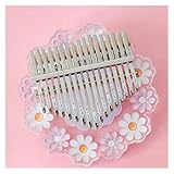 Le Kalimba à 17 touches est en acrylique transparent et la forme de la fleur rend l'apparence du piano plus unique.